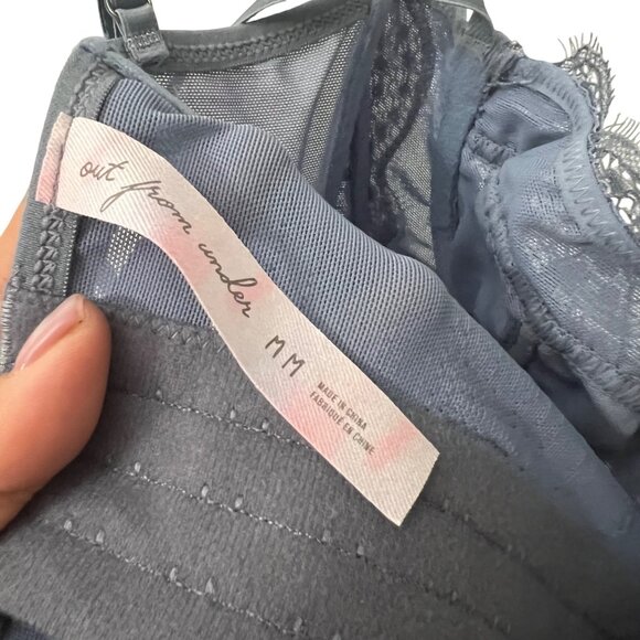 Urban Outfitters Out From Under Slate Blue Modern Love Lace Corset Size Medium - Picture 4 of 5